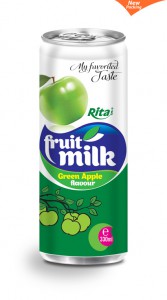 green apple flavour fruit milk